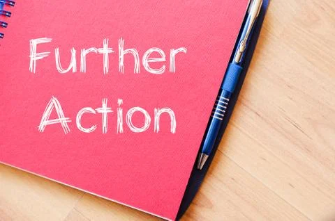 Further action concept on notebook Stock Photos