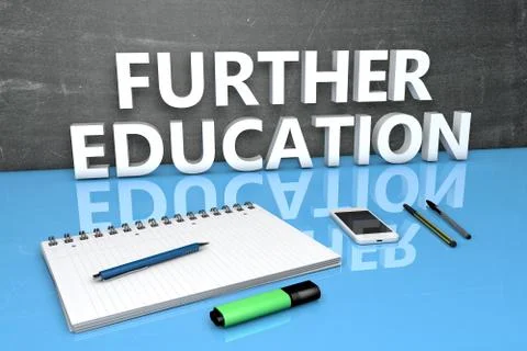 Further Education text concept Stock Illustration