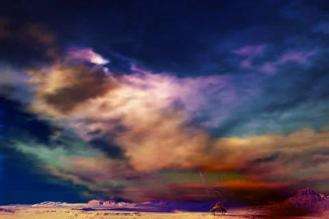 Fury sky Stock Illustration