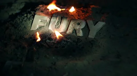 Fury Word at night Video stock 51452485