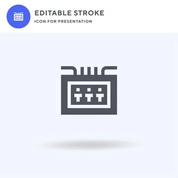 Fuse Box icon vector, filled flat sign, solid pictogram isolated on white, logo Stock Illustration