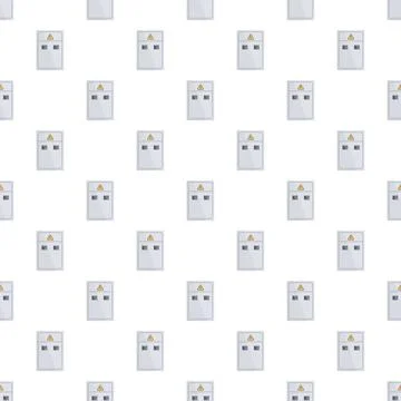 Fuse box pattern creating electricity hazard background Stock Illustration