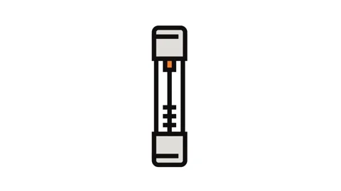 Fuse electrical engineer color icon animation Stock Footage 326107616