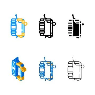 Fuse electrical engineer color icon vector forms Stock Illustration