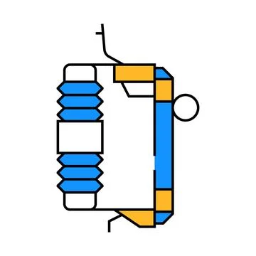 Fuse electrical engineer icon color illustration Stock Illustration