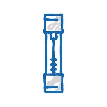 Fuse electrical engineer icon doodle illustration Stock Illustration