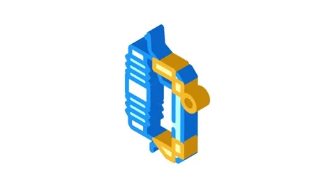 Fuse electrical engineer isometric icon animation Stock Footage 327292353