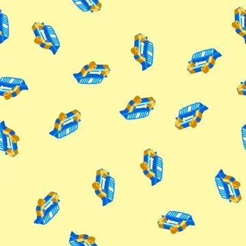 Fuse electrical engineer isometric icon seamless pattern イラスト素材