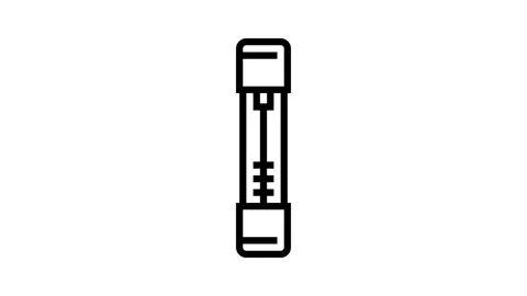 Fuse electrical engineer line icon animation Stock Footage 326133337