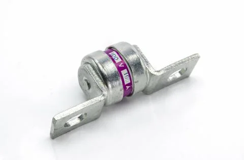 Fuse of electrical protection component on white background. Stock-Fotos