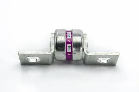 Fuse of electrical protection component on white background. Stock Photos