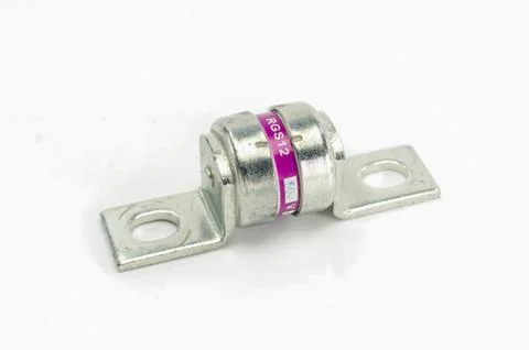 Fuse of electrical protection component on white background. 스톡 사진
