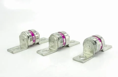 Fuse of electrical protection component on white background. Stock Photos