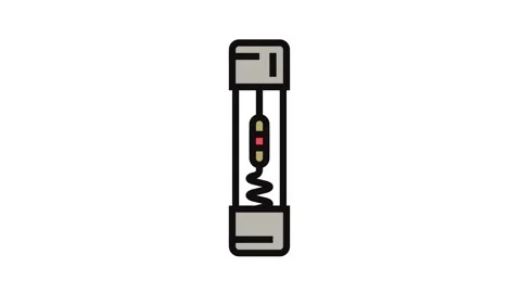 Fuse electronic component color icon animation Stock Footage 326097683