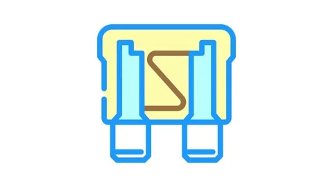 Fuse electronic component color icon animation Stock Footage 327269957