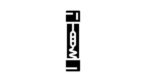 Fuse electronic component glyph icon animation Stock Footage 326155862