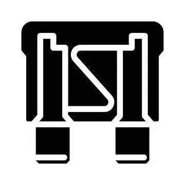 Fuse electronic component glyph icon vector illustration Stock Illustration