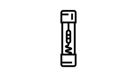 Fuse electronic component line icon animation Stock Footage 326134307