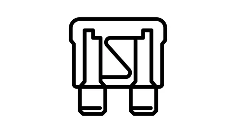 Fuse electronic component line icon animation Stock Footage 326764083