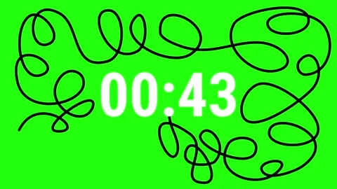 Fuse Of Fifty /50 Seconds, A Countdown Timer On A Green Background. Stock-Footage 346195456