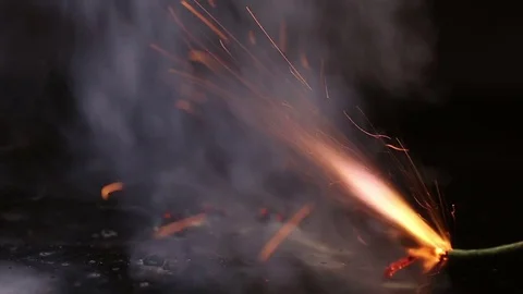 Fuse. Igniter blasting. Explosive charges ignition method. Stock Footage 75382648