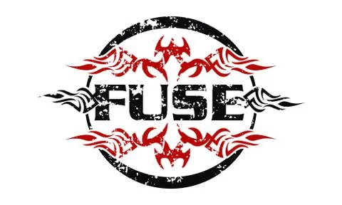 Fuse Letter Logo Design Template Vector Ilustração Stock