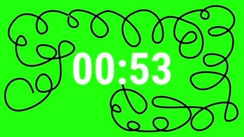 Fuse Of Sixty /60 Seconds, A Countdown Timer On A Green Background. Stock-Footage 346195454