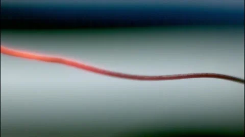 Fuse Wire burning through. Slow Motion. Stock Footage 41206402