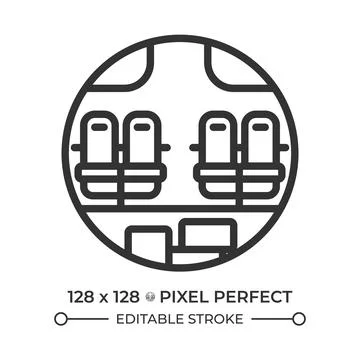 Fuselage cross section linear icon Stock Illustration