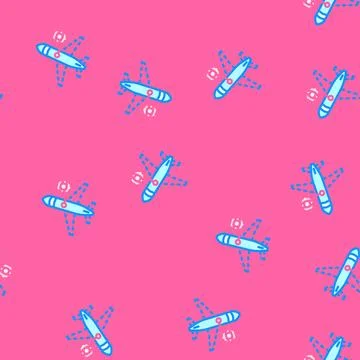 Fuselage examination aircraft vector seamless pattern Stock Illustration