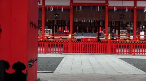 Fushimi Inari View Through Main Gate Stock Footage 21335787