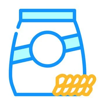 Fusilli pasta color icon vector illustration Stock Illustration