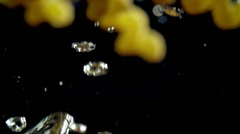 Fusilli Pasta Falling into Water Stock Footage 51633182