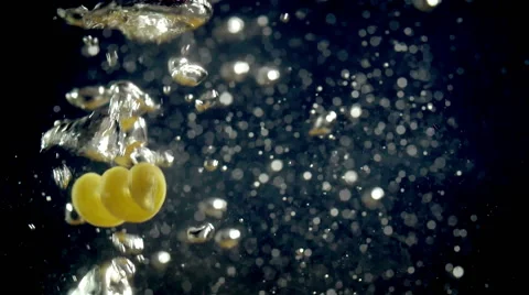 Fusilli Pasta Falling into Water Video stock 51633470