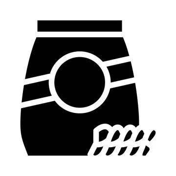 Fusilli pasta glyph icon vector illustration Stock Illustration