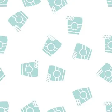 Fusilli pasta glyph vector seamless pattern Stock Illustration