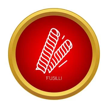 Fusilli pasta icon representing italian food cuisine Stock Illustration