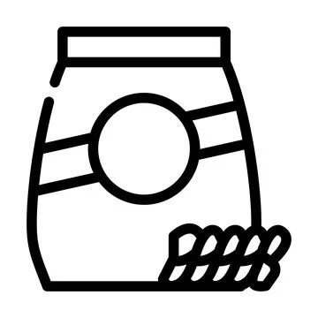 Fusilli pasta line icon vector illustration Stock Illustration