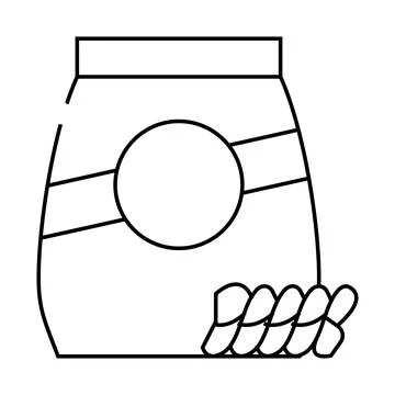 Fusilli pasta line icon vector illustration Stock Illustration
