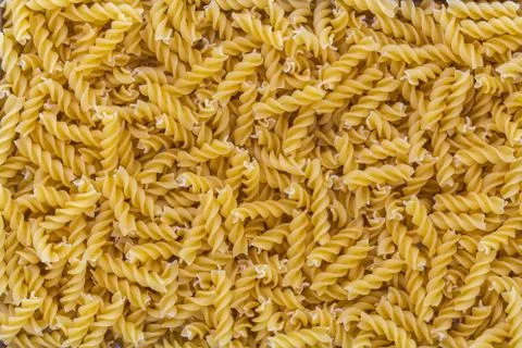 Fusilli pasta macro as background structure Stock Photos