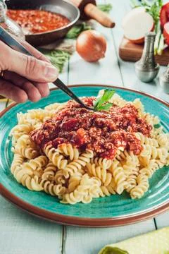 Fusilli pasta Stock Photos