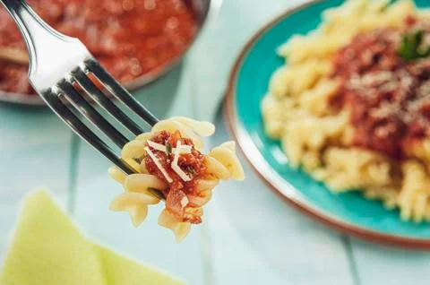 Fusilli pasta Stock Photos