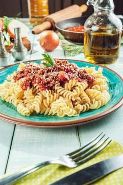 Fusilli pasta Foto stock