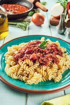 Fusilli pasta Foto stock