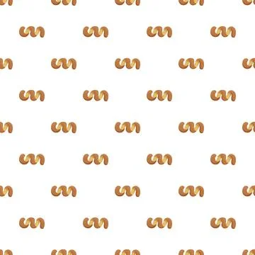 Fusilli pasta shape creating seamless pattern background イラスト素材