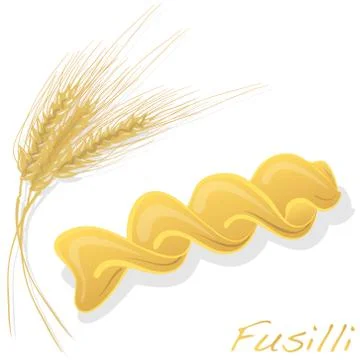 Fusilli pasta vector illustration Stock Illustration