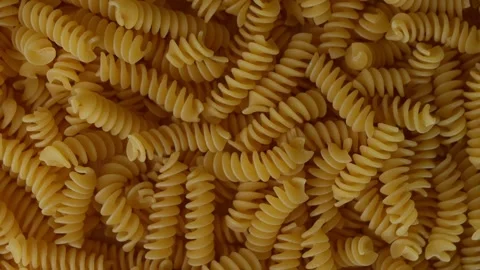 Fusilli spaghetti pasta background. Stock Footage 309001230