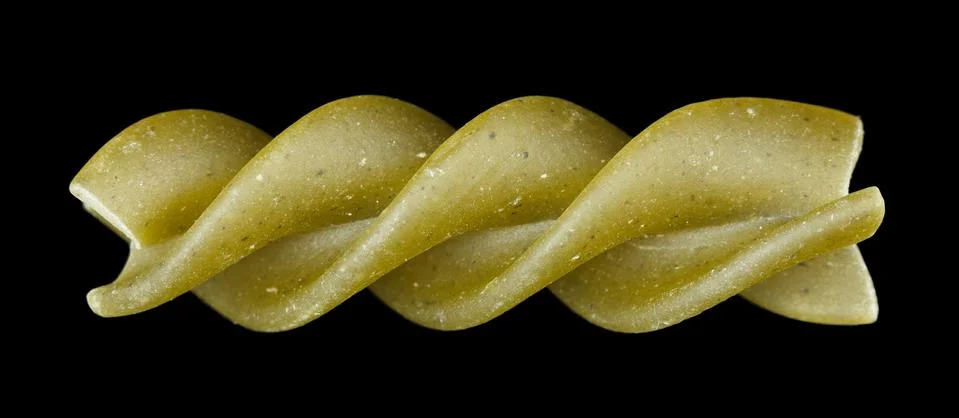 Fusilli spinach pasta Stock Photos