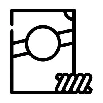 Fusilli spirale pasta line icon vector illustration Stock Illustration