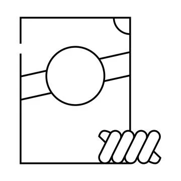 Fusilli spirale pasta line icon vector illustration Stock Illustration